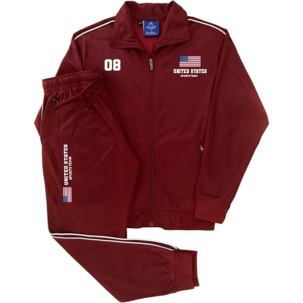 Men Classic Full Zip Track Jacket and Jogging Track Pant Active