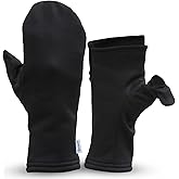 TrailHeads Women’s Fingerless Mittens - Lightweight Convertible Running Mitten