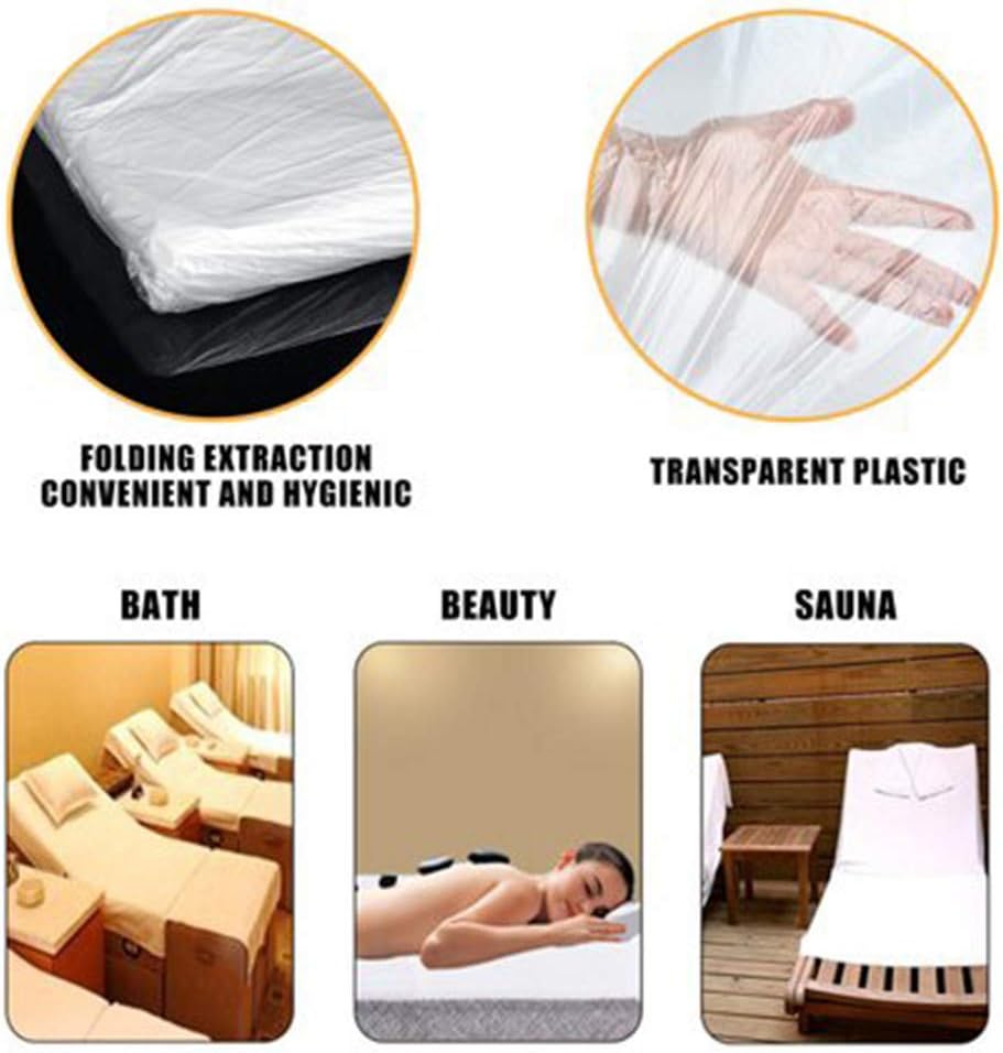 100PCS Spa Bed Sheets Disposable Massage Table Sheet Waterproof Breathable Bed Cover, 31" x 67", for Beauty Salon, Massage, Tattoo, Hotels, Mattress Cover, Daily Life Use for Person and Pet: Sports & Outdoors