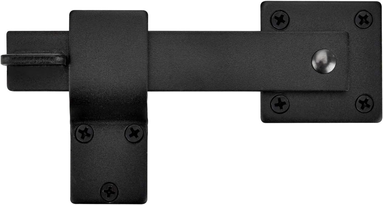 thumbnail image 2 of Heavy Duty Double Gate Latch With Padlock Hole - Adjustable Barn Door Lock For Wooden Fences 2 of 9