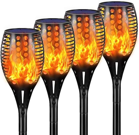 Amazon Com Ambaret Solar Lights Outdoor Waterproof Flickering