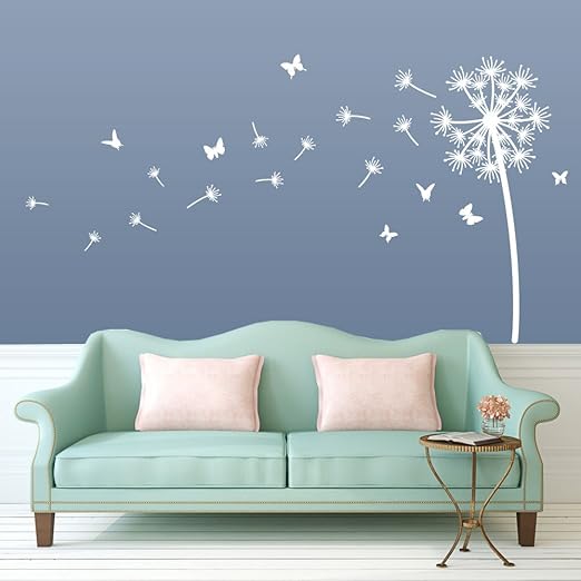 Vinilo De Pared Diseno De Flor De Diente De Leon Decorativos