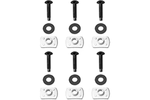JUWEVAZU TJ Hardtop Bolt & Nut Replacement Kit Fit for Jeep Wrangler TJ 1997-2006, Fit for JK JKU 2007-2018, 6 Set