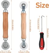 Rundago 3pc Tool Set: 2x Piping Roller, 1x Rubber Strip Hook for Window Grille view 2