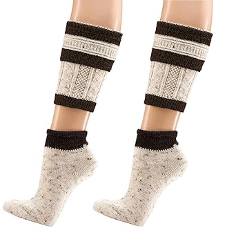 krautwear Herren Trachtenstrümpfe Loferl 2tlg Wadenwärmer + Socken