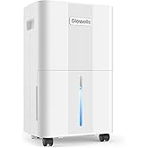 1600 Sq.ft Dehumidifiers for Home, Glowells 21 Pints Dehumidifier with Drain Hose for Basement, Smart Humidity Control Moisture Removal, 3 Operation Modes for RV, Bathroom, Bedroom