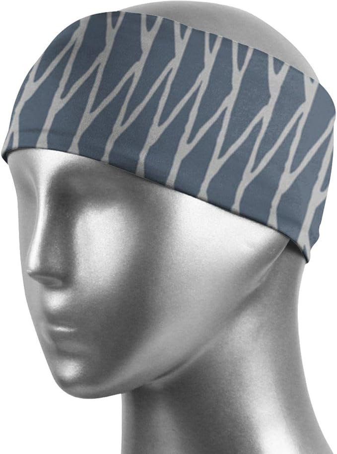 Running Sweat Head Bands for Sports Athletic Sweatbands Triangle Slate