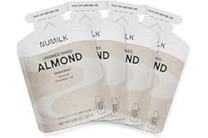 Numilk Pouches 4-Pack - Unsweetened Almond - Creamy Plant-Based Milk in Seconds - Easy-to-Use with the Numilk Maker Machine -