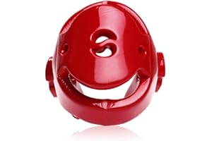Brave669 Adults Kids Boxing Taekwondo Muay Thai Helmet Head Guard Protector Training Gear Red M