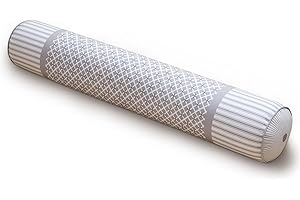 Ailuteie Round Body Pillows for Adults 47in Cylinder Pillows, Skin-Friendly Cover Detachable Bolster Pillows for Sleeping(Grey)