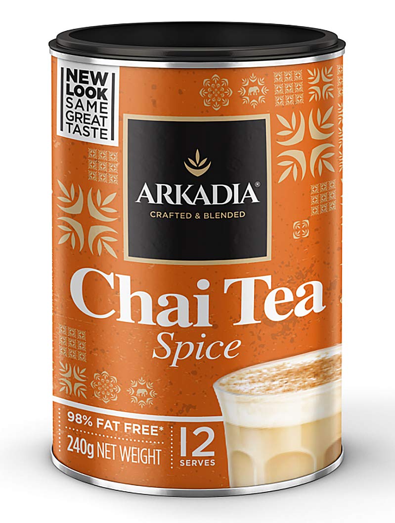 ARKADIA Beverages Chai Green Tea Matcha Powder 98 Fat Free Black Tea Base & Secret Exotic