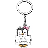 Iweca Penguin Gifts Cute Emotional Support The Penguin Keychain Engagement Gifts For Couples Pudgy Penguins Decor For Women Men Inspirational Friendship Gift For Friend Bestie Birthday Christmas