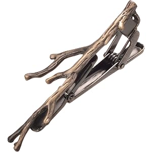Yoursfs Unique Grey Tree Tie Clip For Men Metal Tie Clips Fashion Acession | unique tie clips for men wood tie tack for skinn