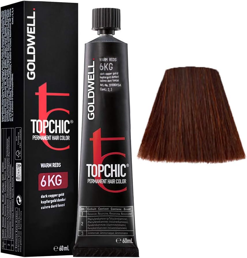 Goldwell Topchic Permanent Hair Colour 6Kg Dark Copper Gold 60 ml