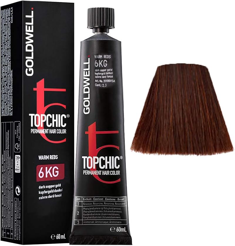 Goldwell Topchic Permanent Hair Colour 6Kg Dark Copper Gold 60 ml