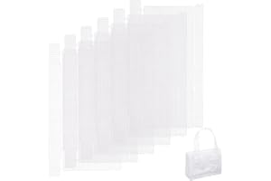WADORN 6pcs Plastic Mesh Canvas Sheets for Embroidery, Clear Plastic Mesh Sheets for Crochet Bag Making Blank Needlepoint Canvas Craft Kit Acrylic Yarn Crafting Knit and Crochet Projects, 16x10 Inch