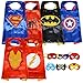 Superhero Dress Up Costumes 6 Satin Capes and 6 Felt Masks - Superhero Party Supplies