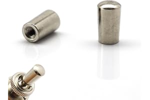 SAMHEROME Epiphone Guitar Accessory - 2pcs Metal LP Style 3-Way Toggle Switch Knobs, Metric M4, for Epi Les Paul (Chrome, 2pcs - 4mm)