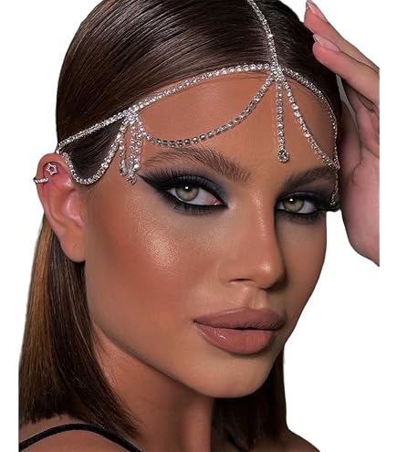 Amazon.com : YERTTER Rhinestone Tassel Wedding Brides Women  display picture 3