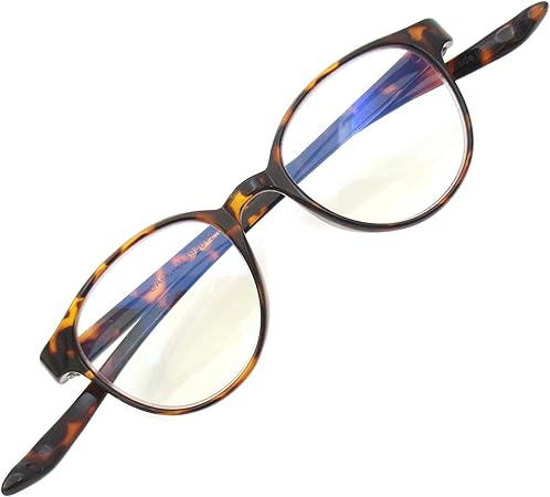 Amazon 首かけ 老眼鏡 ボストン 丸型 おしゃれ シニアグラス 軽量 リーディンググラス ブルーライトカット デミブラウン 1 00 Cacalu 老眼鏡