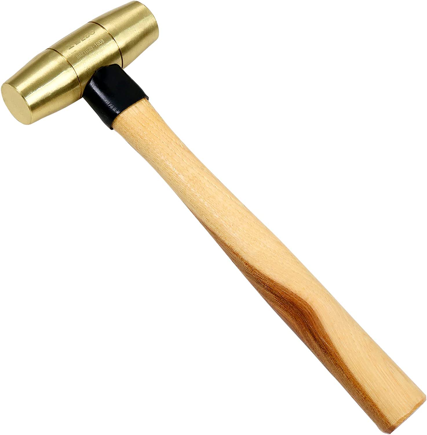 WEDO Brass Hammer 900 g, Soft Hammer with Wooden Handle, Sledge Hammers, Brass Hammer Head, Corrosion Resistant DIN Standard, 350 mm Length