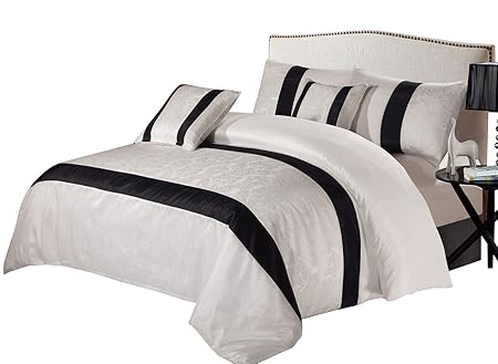 Imperial Rooms 3 Piece Silk Floral Jacquard Bedding Sets Quilted