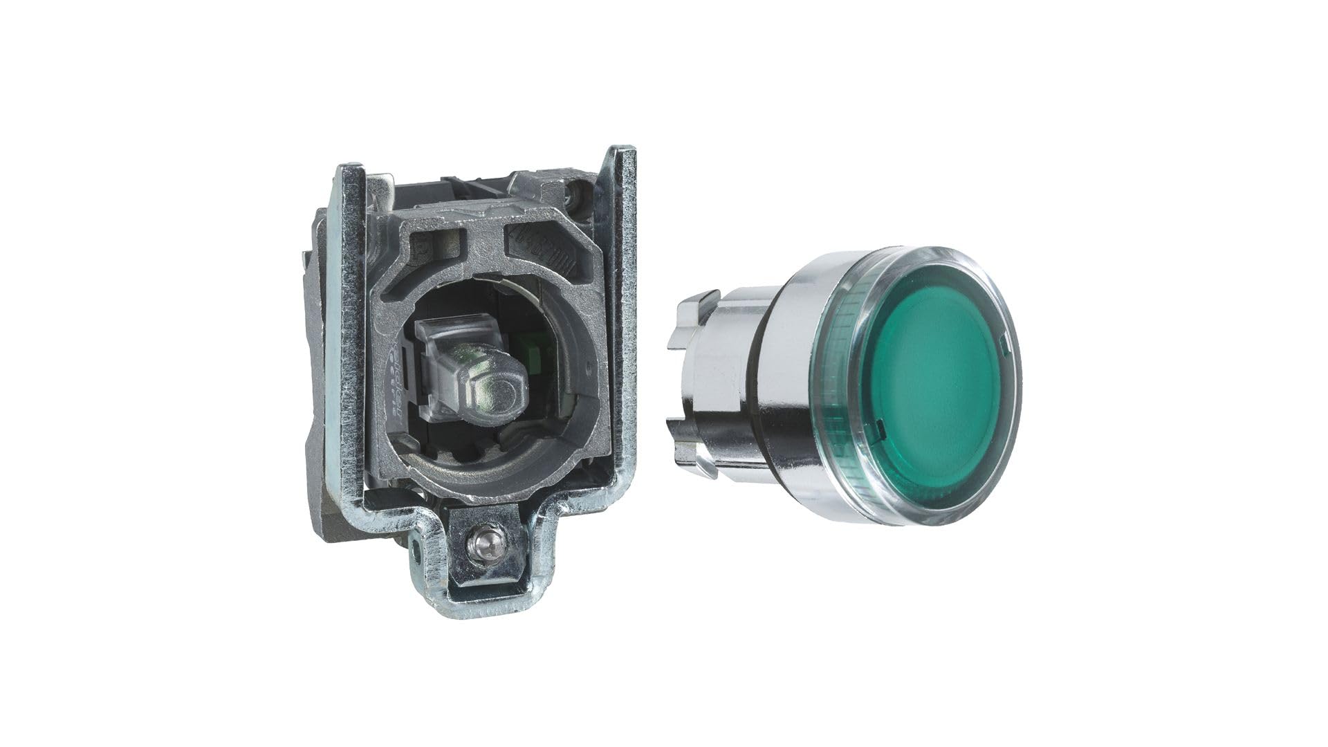 GRN ILLUMINATED P/B SPRING RET.