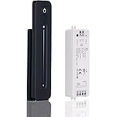 JOYLIT LED Dimmer Switch with Remote, DC 5V-36V 8A Magnetic Wall-Mounted RF Wireless Control, Sensitive Touch Slide Controller No Flicker Dimming ON/OFF Kit for Single Color LED Tape Brightness Adjust