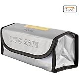 Teenitor Fireproof Explosionproof Lipo Battery Safe Bag Lipo Battery Guard Safe Bag Pouch Sack for Charge & Storage 185x75x60mm Large size