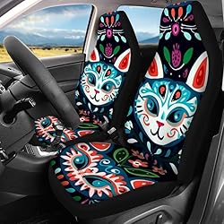 Semiouray Colorful Cat Print Car Seat Covers