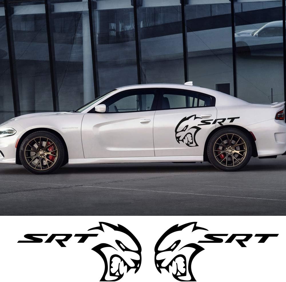 FSXTLLL Car Side Skirt Sticker Stickers Vinyl Decals, For Dodge Mopar Challenger Srt