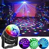 Party Lights, SOLMORE Sound Activated RGB LED Stage DJ Lights Disco Ball Lights Crystal Magic Rotating Effect Lights - for Home Wedding KTV Party Show Club Pub Disco 5W