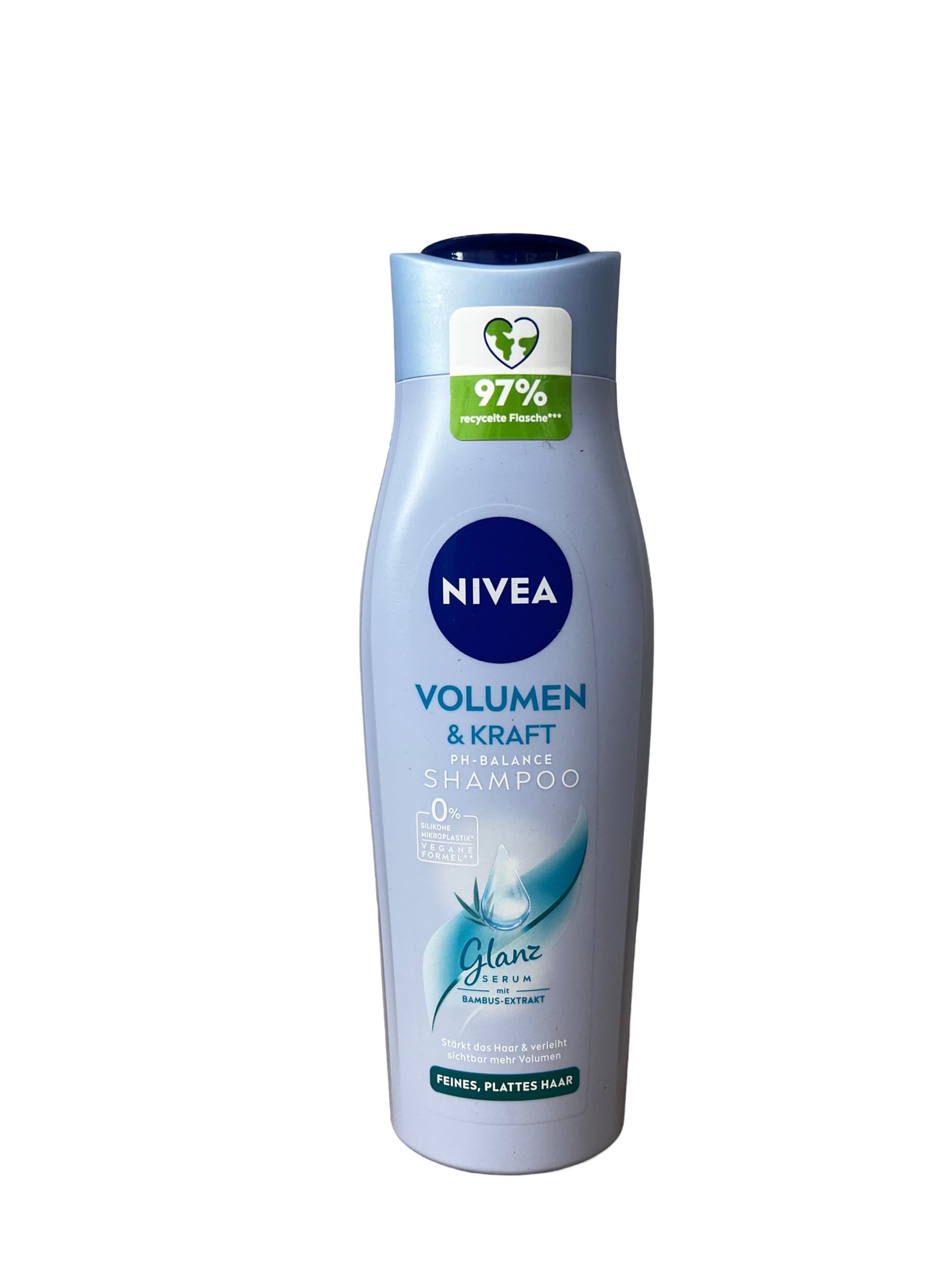 Nivea Volume & Strength Mild Shampoo, 250 ml - Nourishing & Volumising Shampoo with Bamboo Extract - Hair Shampoo for Visibly More Volume