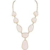 Bocar Bubble Chunky Necklace Alloy Necklace Resin Statement Pendant Necklace for Women