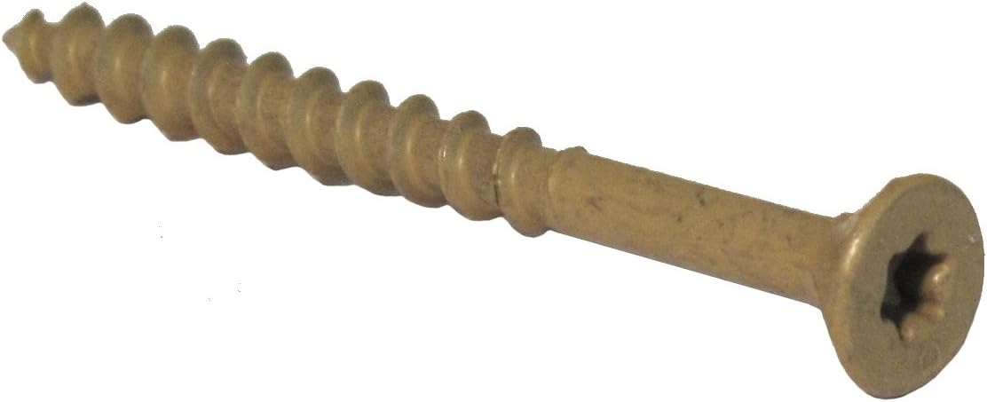 Grip Rite Prime Guard Grip Rite P312STT5#10 x 3-1/2" Exterior Star Drive Screws, Tan (5-Pound Tub)