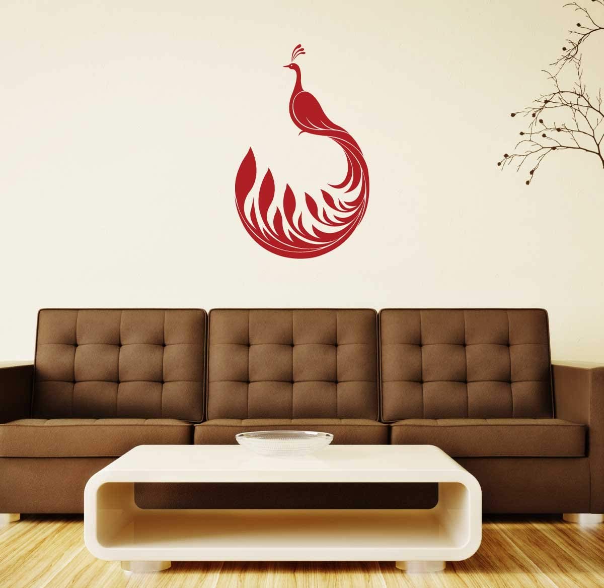 Amazon Com Peacock Wall Decal Vinyl Decor Sticker For Living Room