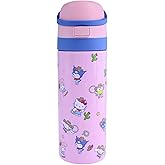 Hello Kitty & Friends All-Over Character Print Pink 24 Oz Stainless Steel Water Bottle