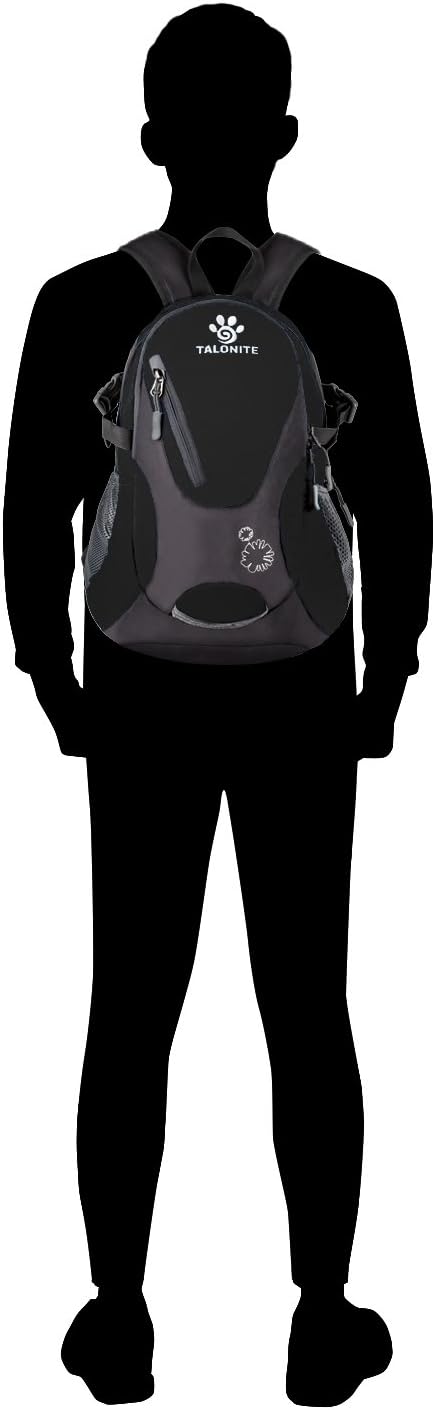 Cycling Hiking Backpack Sunhiker Water Resistant Travel Backpack Lightweight SMALL Daypack M0714 (Black)