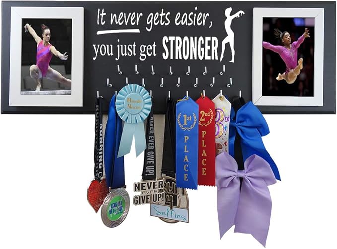 Gymnastics Medals Holder Rack Display Hanger for Ribbons