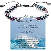 To My Granddaughter-Infinity Forever Love Heart Bracelet, Natural Emperor Stone Double Layer Purple Beaded Woven Wrap Bracelets Adjustable Mind Peace Gift Jewelry
