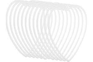 PATIKIL 10 Inch Heart Dream Catcher Rings, 12 Pcs Plastic Macrame Wreath Floral Ring Hoop for Home Car DIY Craft Wedding Wall