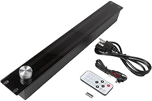 Music for Spectrum Analyzer Indicator with 128 Full-Color LEDs, 1.5U Rack Mount VU Meter Rhythm Light, Voice Activated and Li