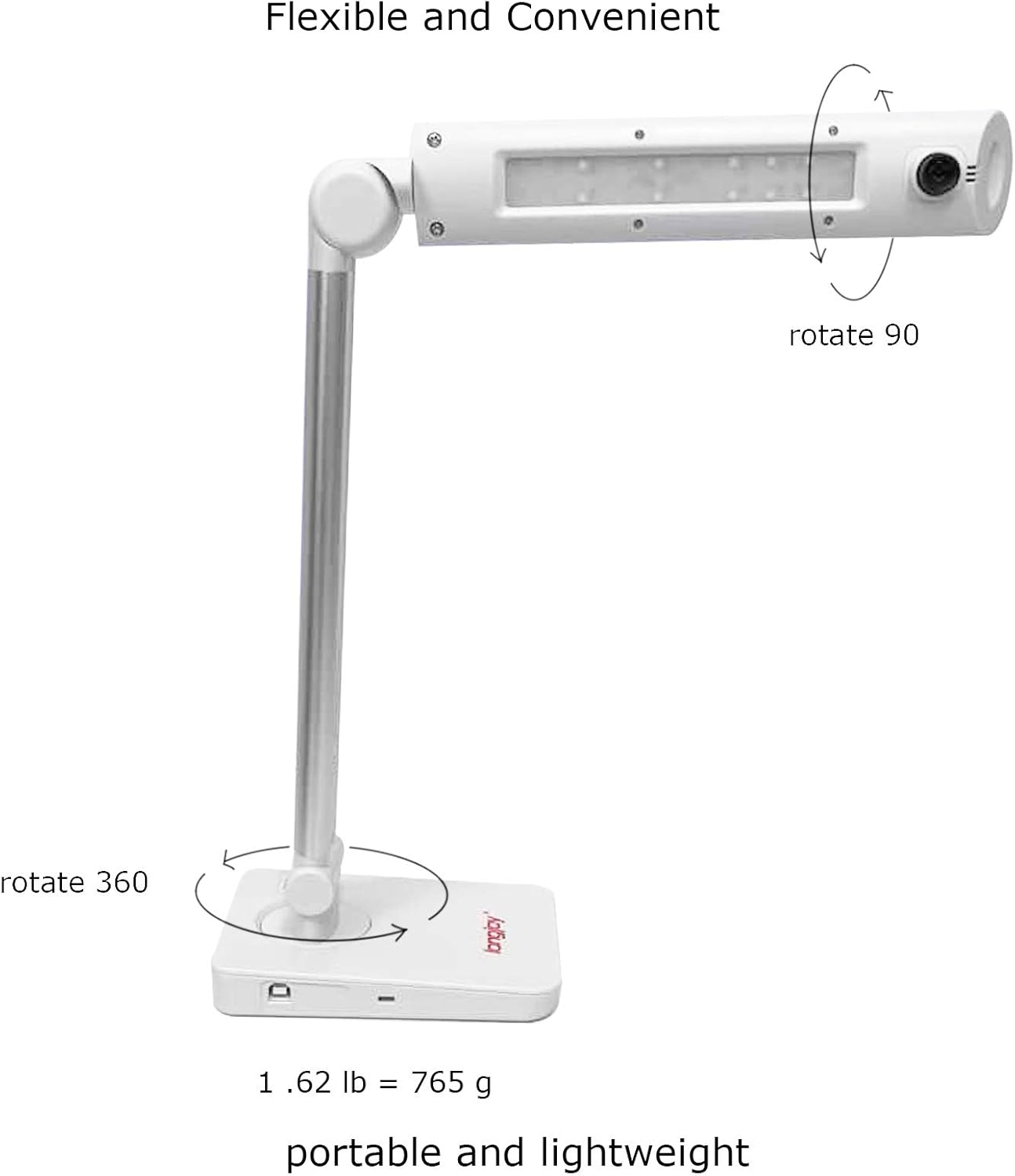 Longjoy Digital Portable Overhead USB Document Camera LV-1 Series LV-1010 (White) : Office Products