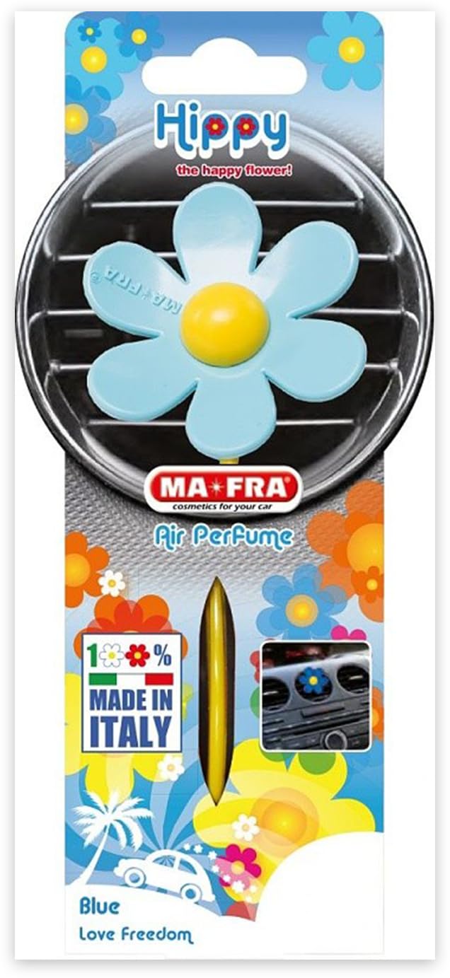 Mafra H0380 Hippy Love Freedom Air Freshener for Cars, Blue