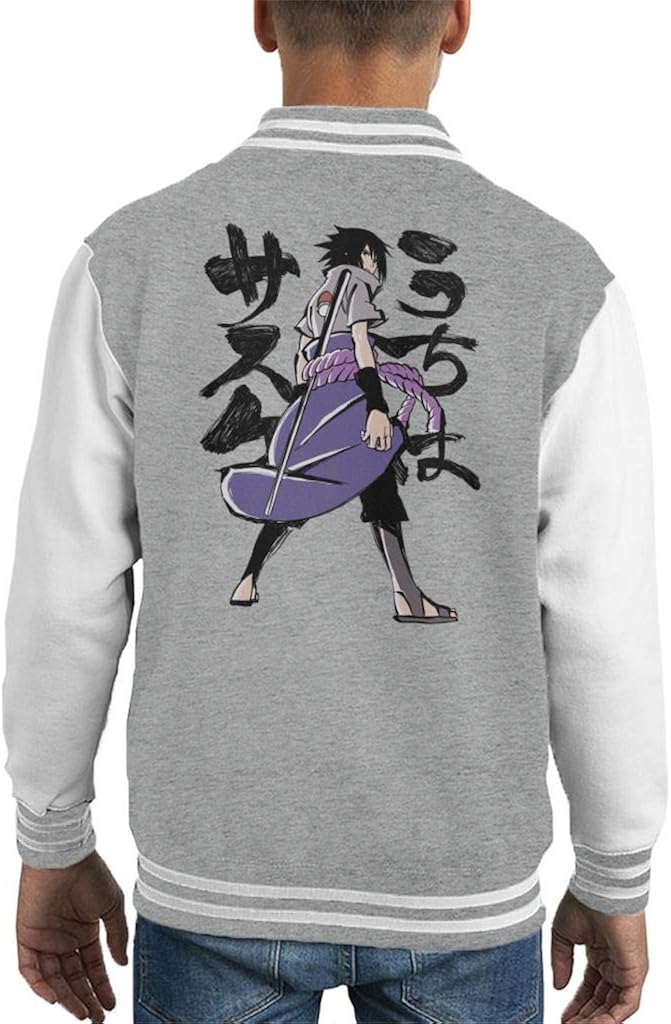 Naruto Sasuke Ninja Pose Kid's Varsity Jacket Amazon.fr Vêtements et