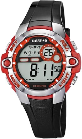 Calypso watches Calypso watches - Reloj Digital de Cuarzo para niño con Correa de plástico, Color Negro