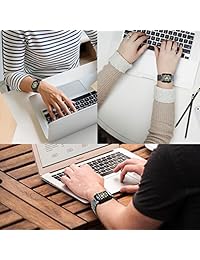Libra Gemini - Correa de repuesto para Apple Watch Series 1, 2, 3 y 4 (1.654 in, 1.732 in, acero inoxidable)