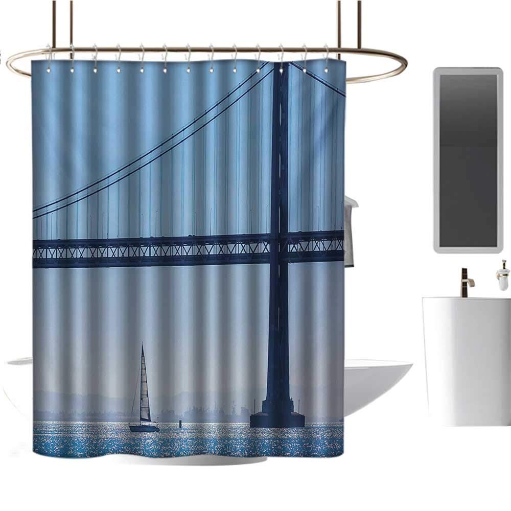 Amazon Com Polyester Shower Curtain Sailboat San Francisco Bay