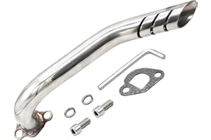 WNOOENG Exhaust Header Pipe Kit for Predator 212cc 196cc 6.5hp GX160 GX200 Coleman CT200u CT200u-EX BT200X Mini Baja Warrior MB200 KT196 Clone Engine Mini Bike & Go Kart Performance Parts