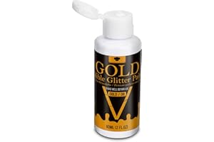 VIVIDYE Edible Glitter Paint - 2 fl.oz / 60ml Food Safe Edible Gold Paint for Halloween Cake Decorating, Chocolate, Cocktail, Cupcakes - Gold Food Coloring Liquid Luster Dust for Candy, Drinks, Baking
